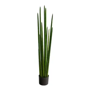 4' Artificial Sansevieria Snake Plant - Low Maintenance, Life-Like & Vibrant Silk Plants For Busy People.