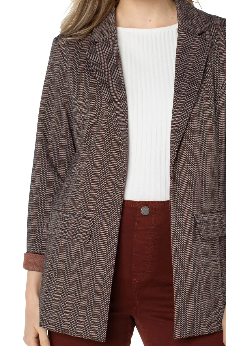 Boyfriend Blazer in Black Brick Check