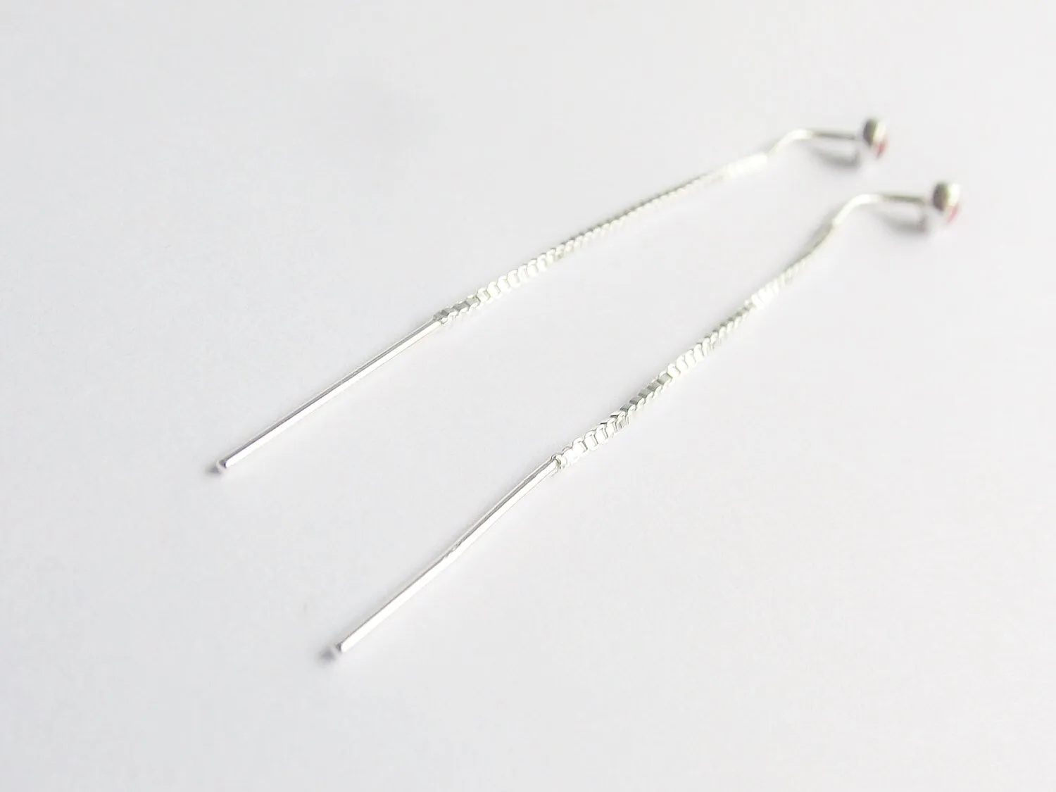Chain Earrings,Threader Earrings,Delicate Chain Earrings,Minimalist,Edgy Jewelry,Tourmaline Earrings,PinkThreader Earrings,Chain,Gemstone