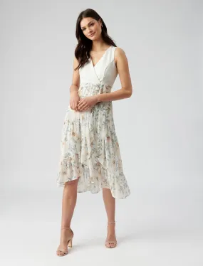 Clover Petite Wrap 2 In 1 Midi Dress