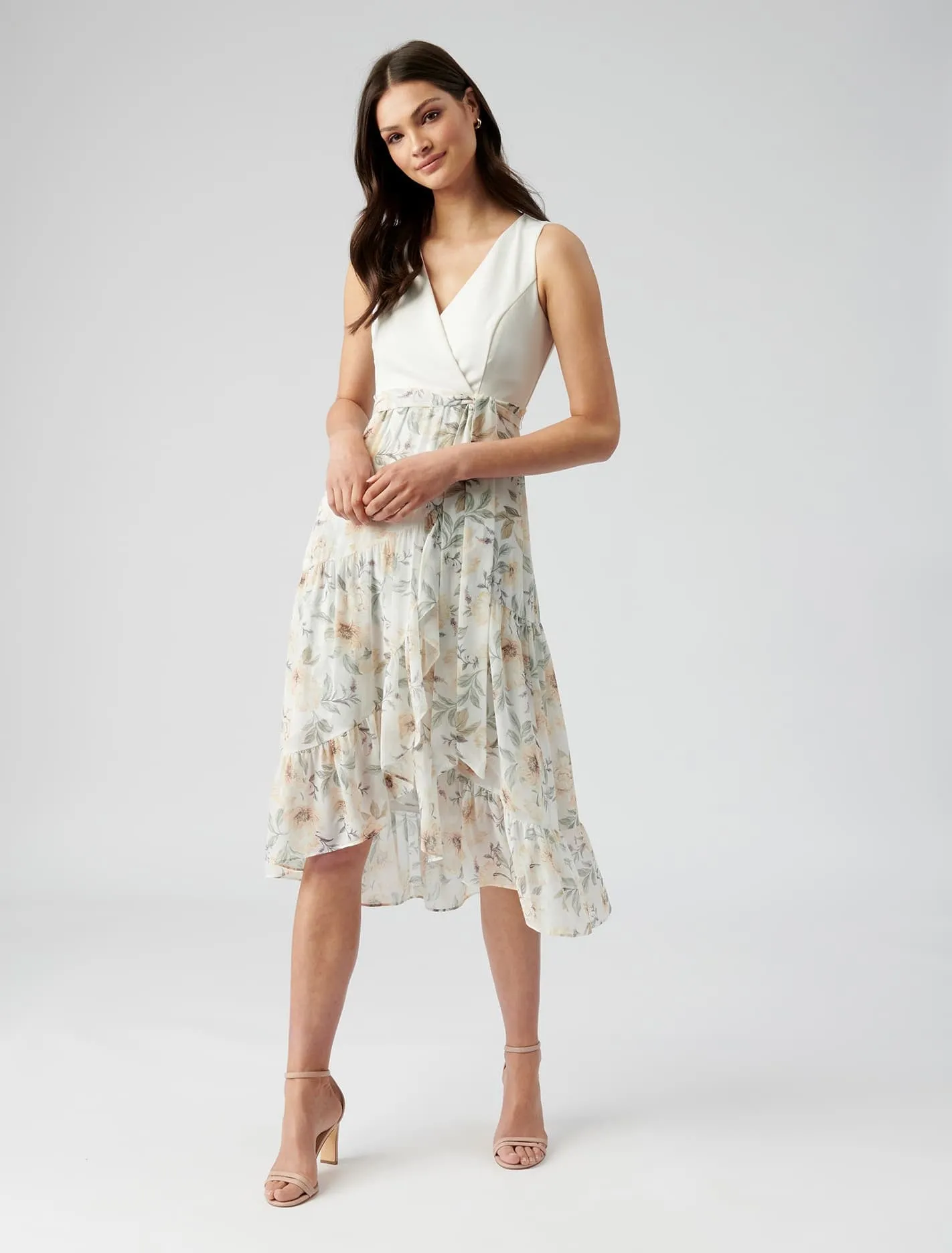Clover Petite Wrap 2 In 1 Midi Dress