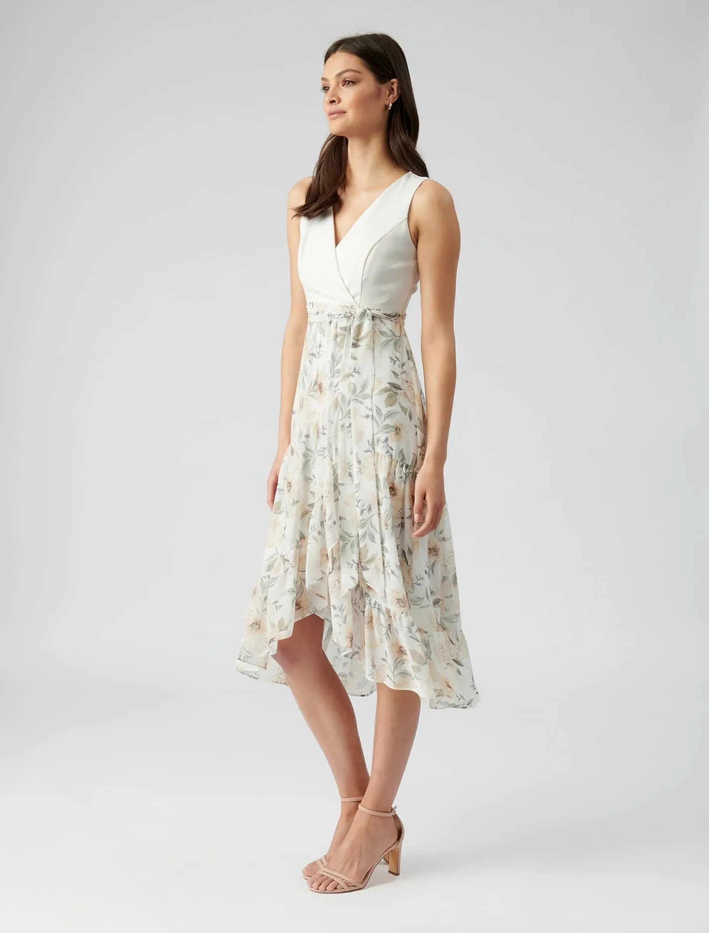 Clover Petite Wrap 2 In 1 Midi Dress