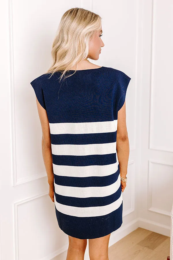 Country Club Ready Knit Dress in Navy