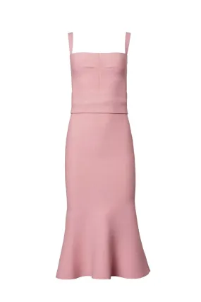 CREPE KNIT BRALETTE DRESS