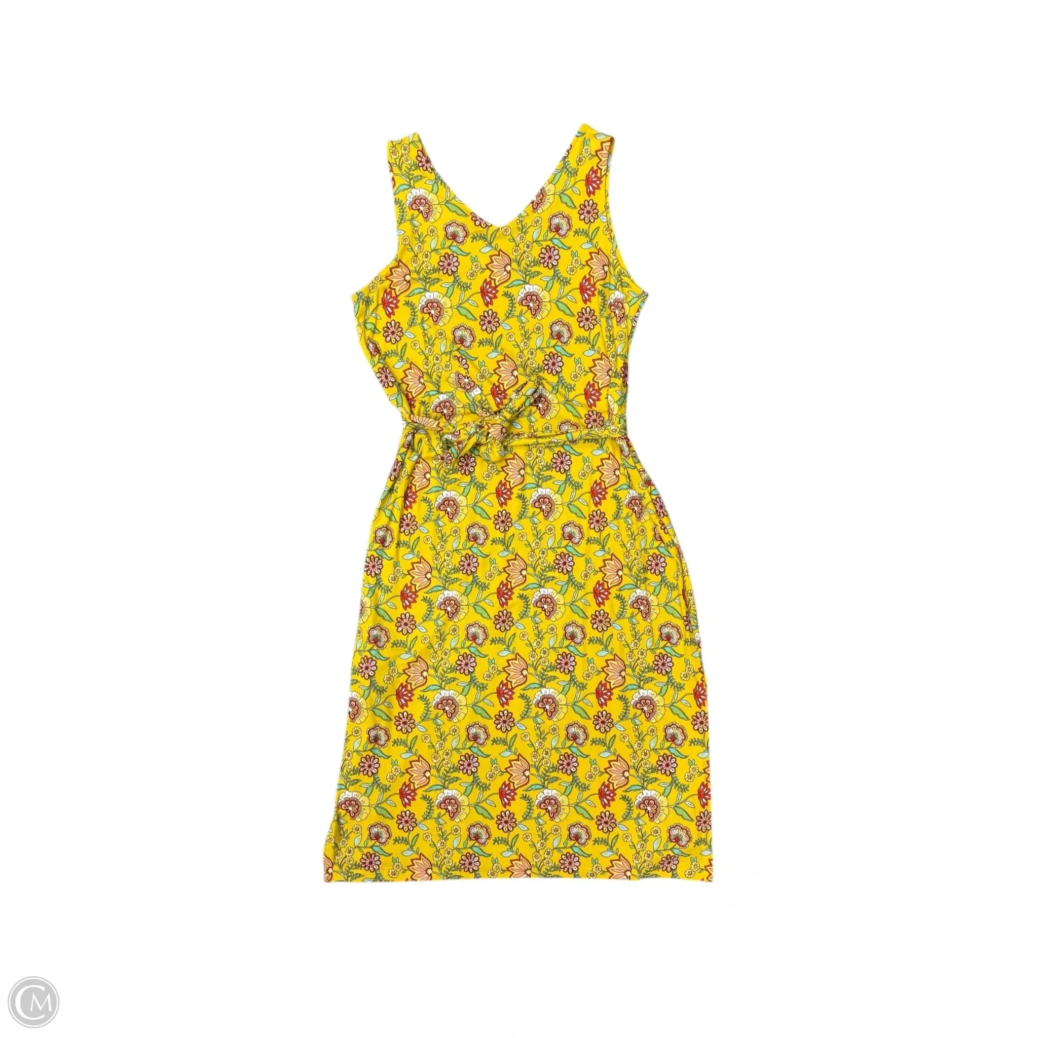 Dress Casual Midi By St Johns Bay In Yellow, Size: 6p