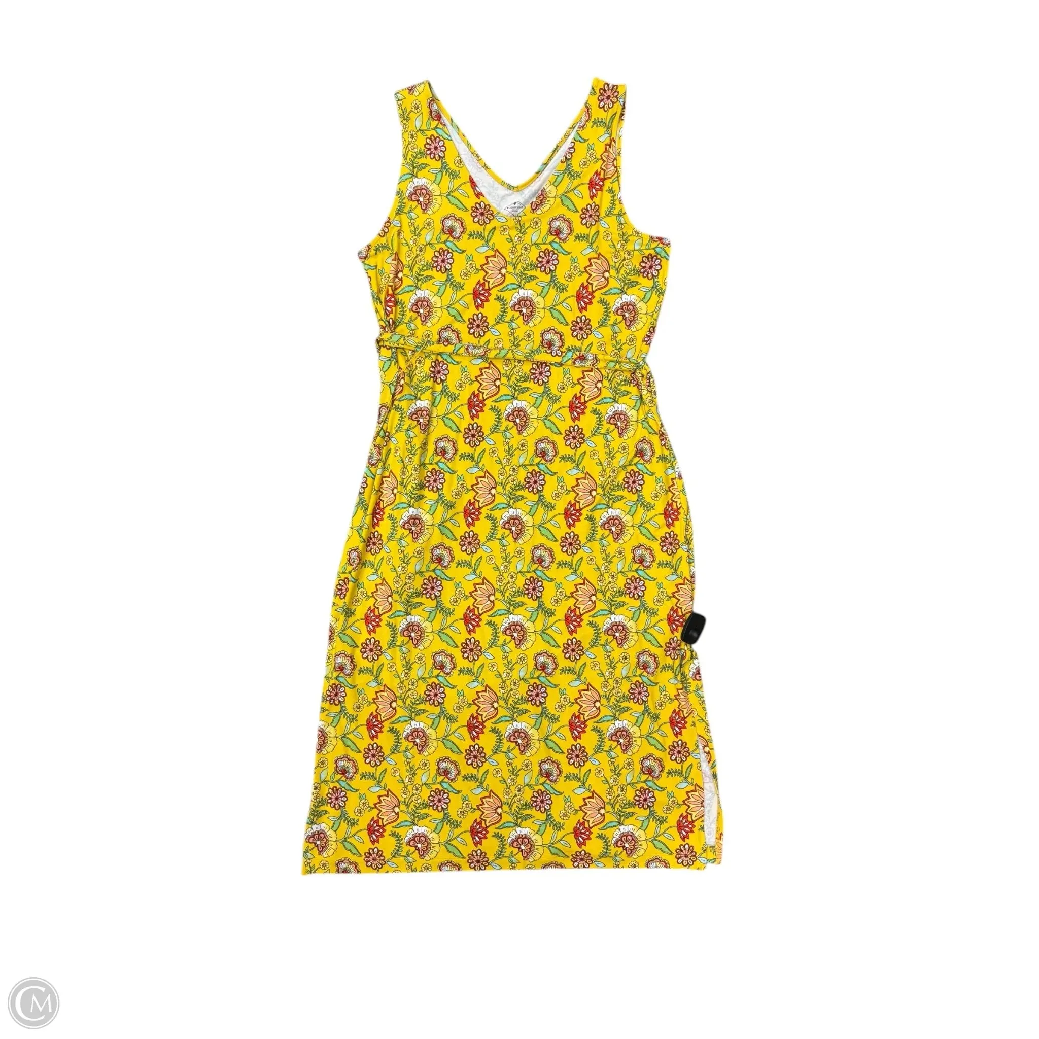 Dress Casual Midi By St Johns Bay In Yellow, Size: 6p