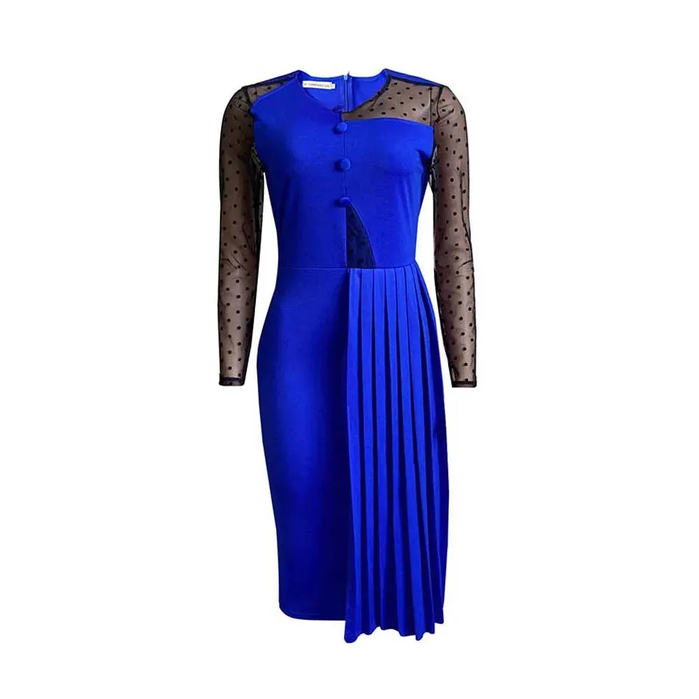 Evening Dress Spliced Slim Fit