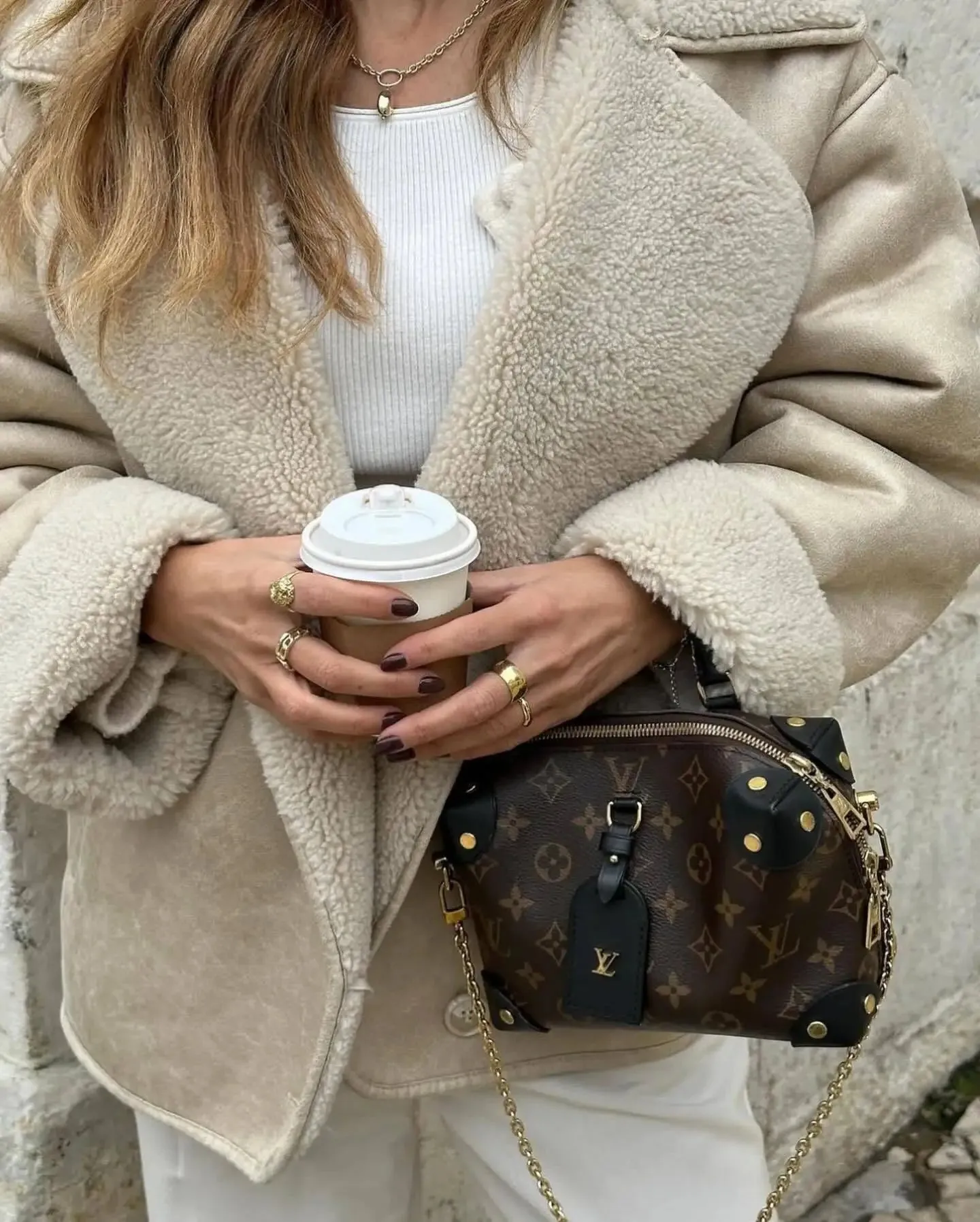 Fall Essential Plush-Collared Winter Jacket
