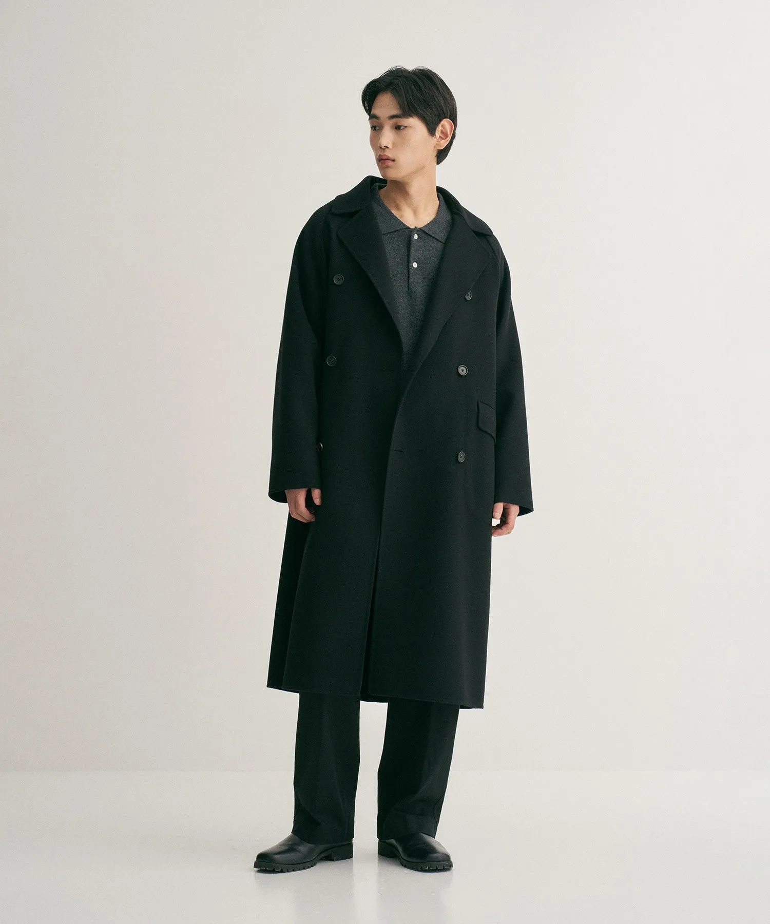 FLOW HANDMADE COAT "BLACK"