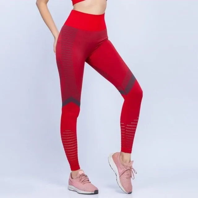 High Waist Seamless Leggings For Women Hollow out Gym legging Super Stretchy Fitness leggings Jogging Trousers