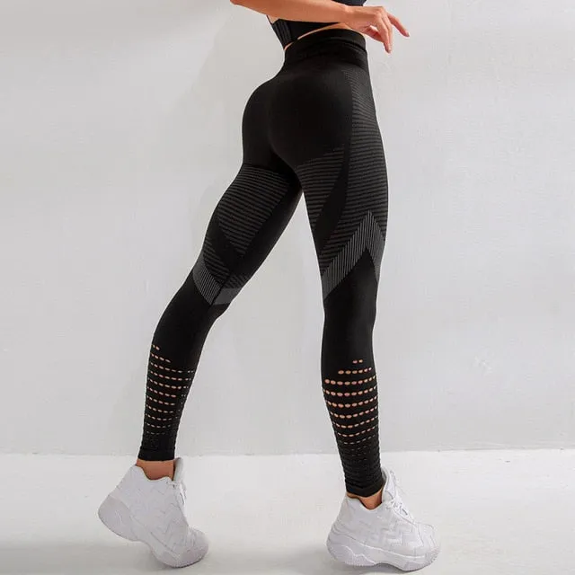 High Waist Seamless Leggings For Women Hollow out Gym legging Super Stretchy Fitness leggings Jogging Trousers