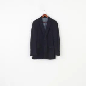 Hugo Boss Men 50 40 Blazer Navy Wool Elegant Single Breasted Vintage Bertolucci Film Jacket