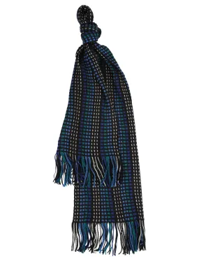Jaxon Stitched Knitted Scarf in Blue