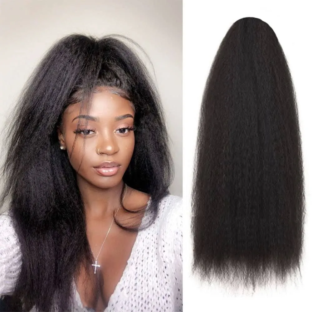 Kinky Srtaight Drawstring Ponytail Extension 24 Inch