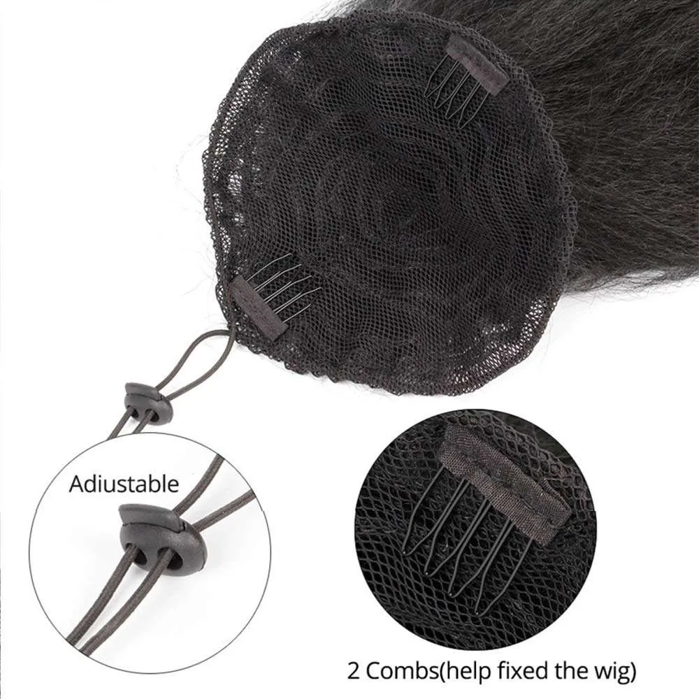Kinky Srtaight Drawstring Ponytail Extension 24 Inch