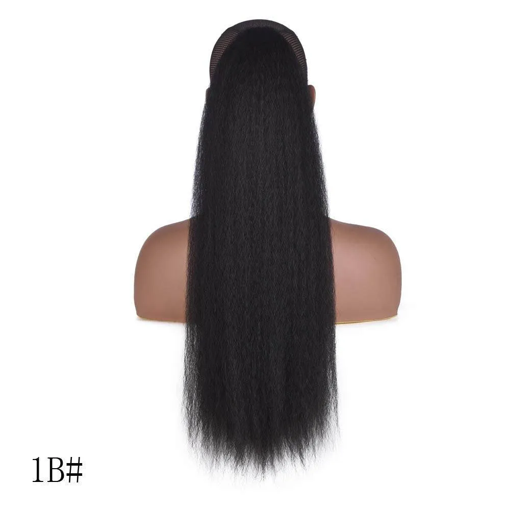Kinky Srtaight Drawstring Ponytail Extension 24 Inch