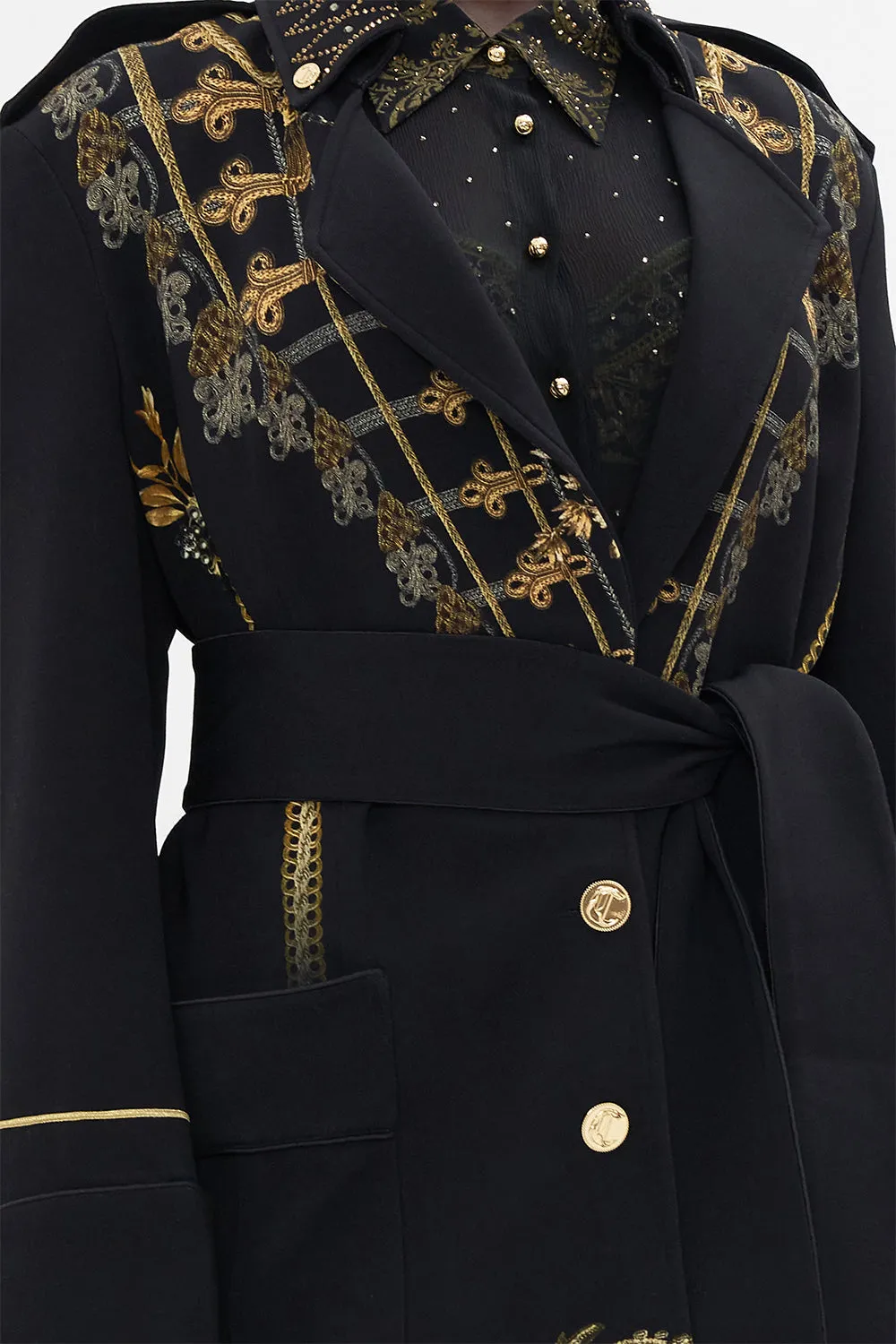 LONG MILITARY COAT THE NIGHT IS NOIR