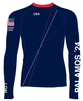 MEN RASH GUARD TOP LONG SLEEVE NAVY | USODA PALAMOS | PSNLZ'D