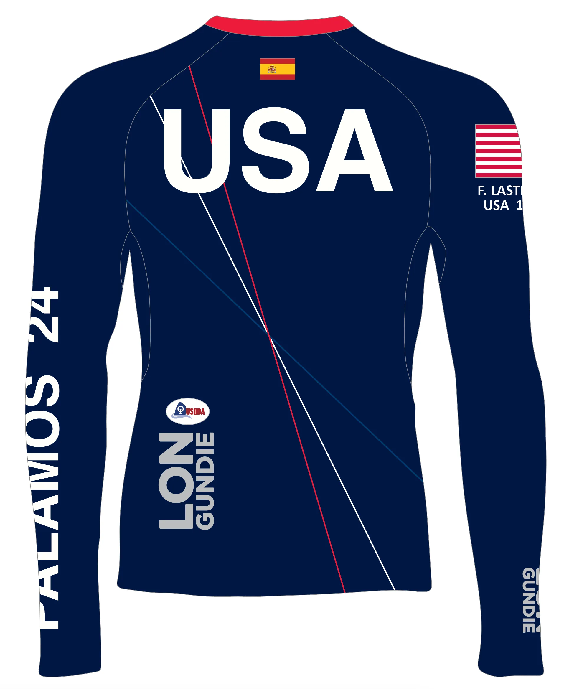 MEN RASH GUARD TOP LONG SLEEVE NAVY | USODA PALAMOS | PSNLZ'D