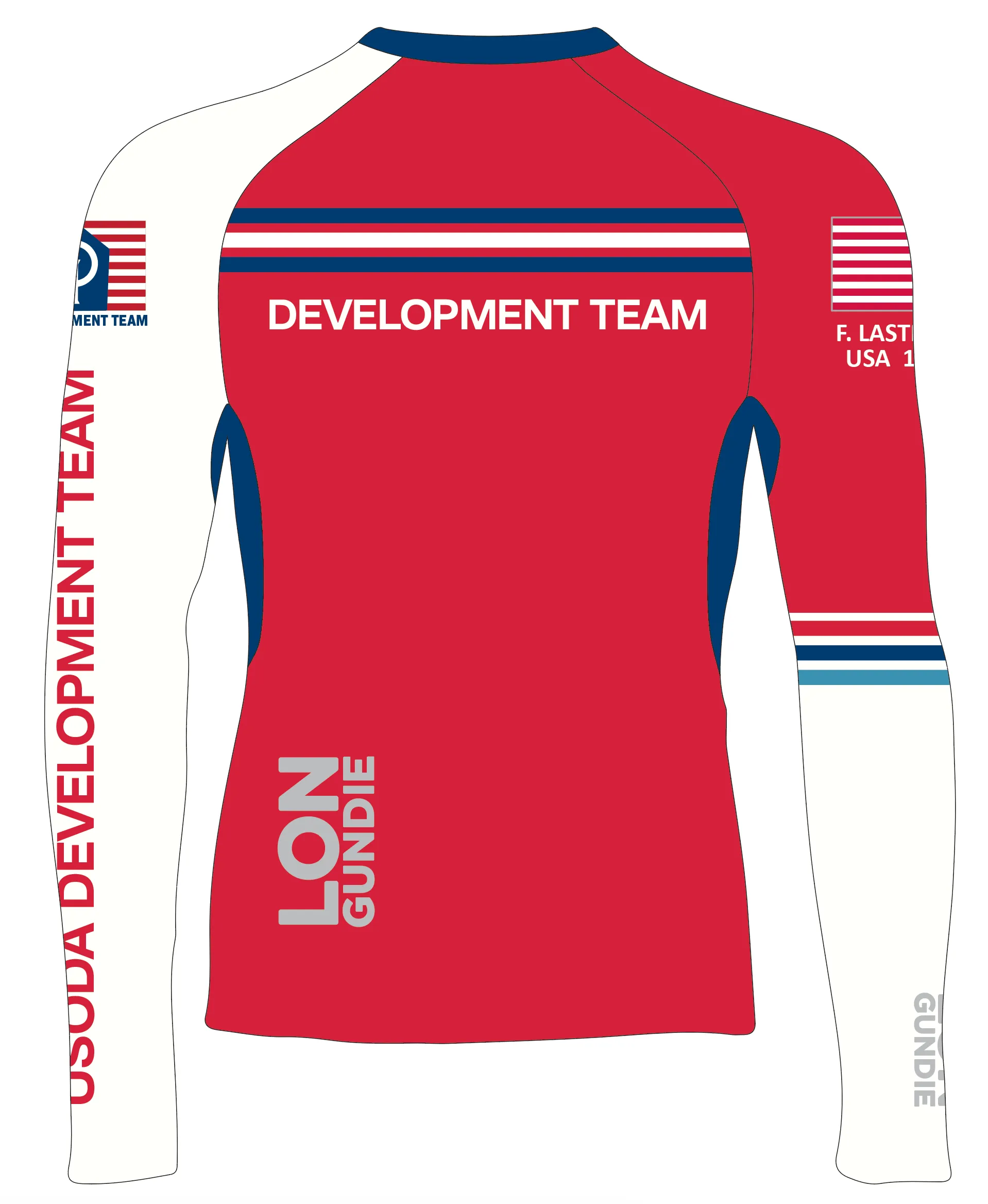 MEN RASH GUARD TOP LONG SLEEVE RED | USODA OPTI DEVELOPMENT PROGRAM | PSNLZ'D