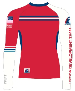 MEN RASH GUARD TOP LONG SLEEVE RED | USODA OPTI DEVELOPMENT PROGRAM | PSNLZ'D
