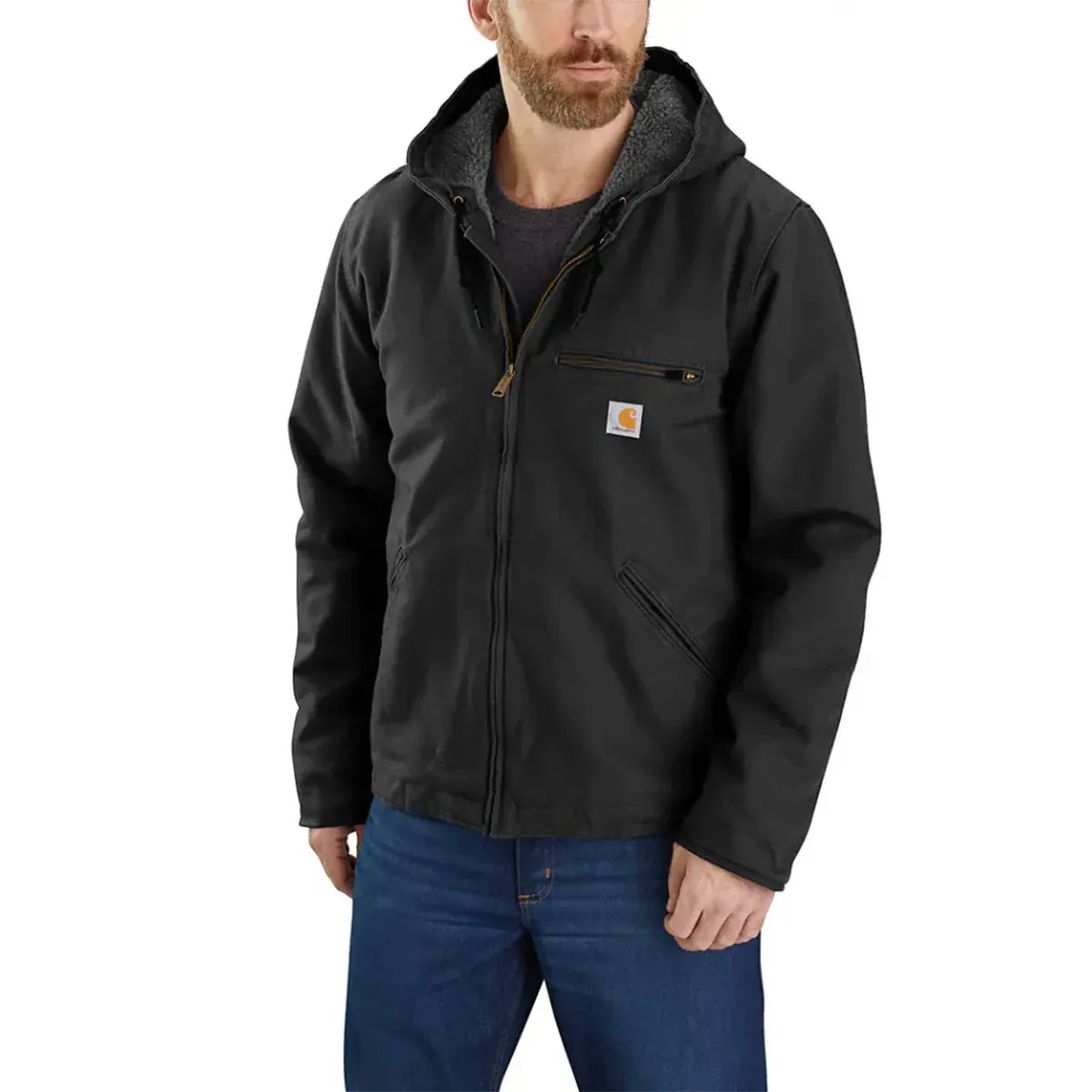 Men's Big and Tall Washed Duck Canvas Sherpa Lined Jacket 104392