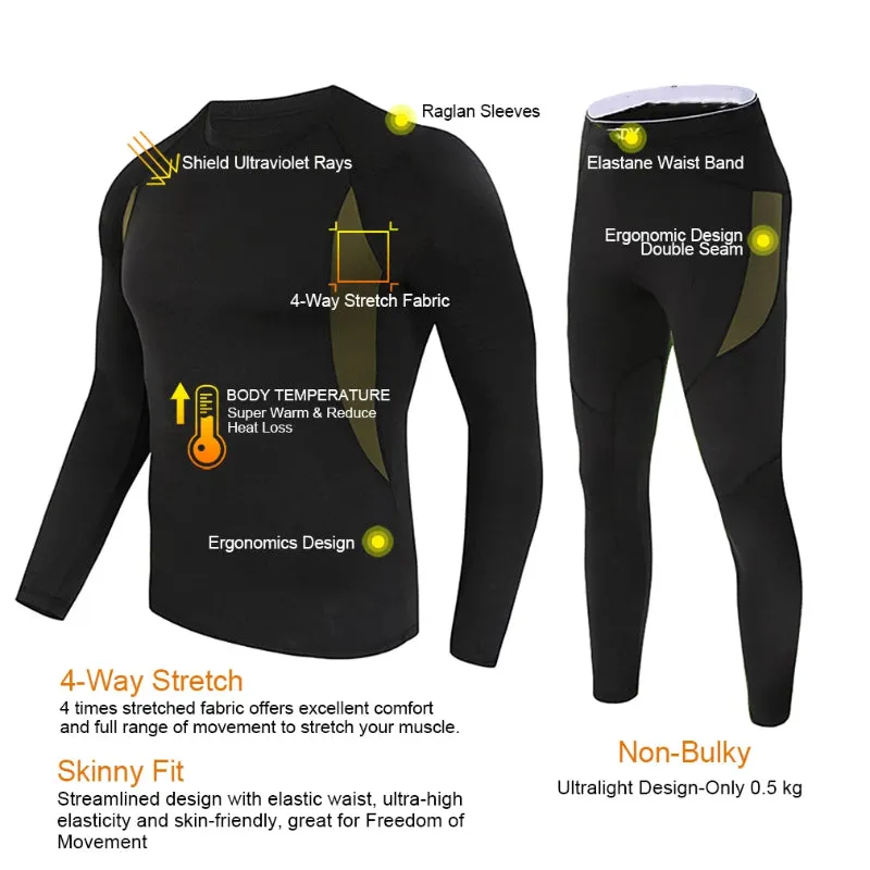 Men’s Thermal Underwear Set,Winter Sport Long Johns suit | MEETWEE