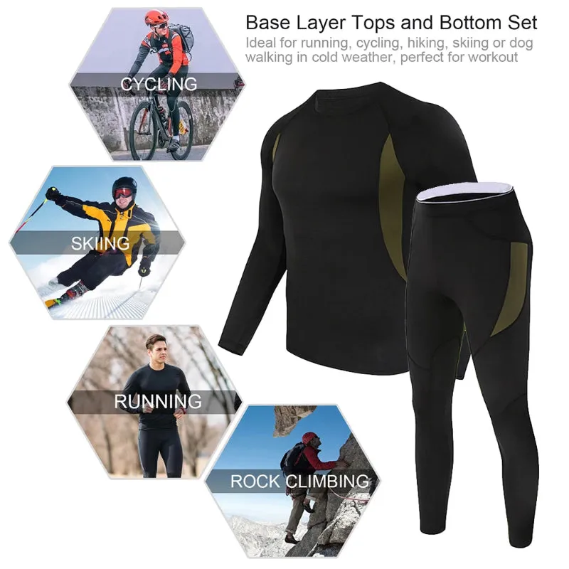 Men’s Thermal Underwear Set,Winter Sport Long Johns suit | MEETWEE