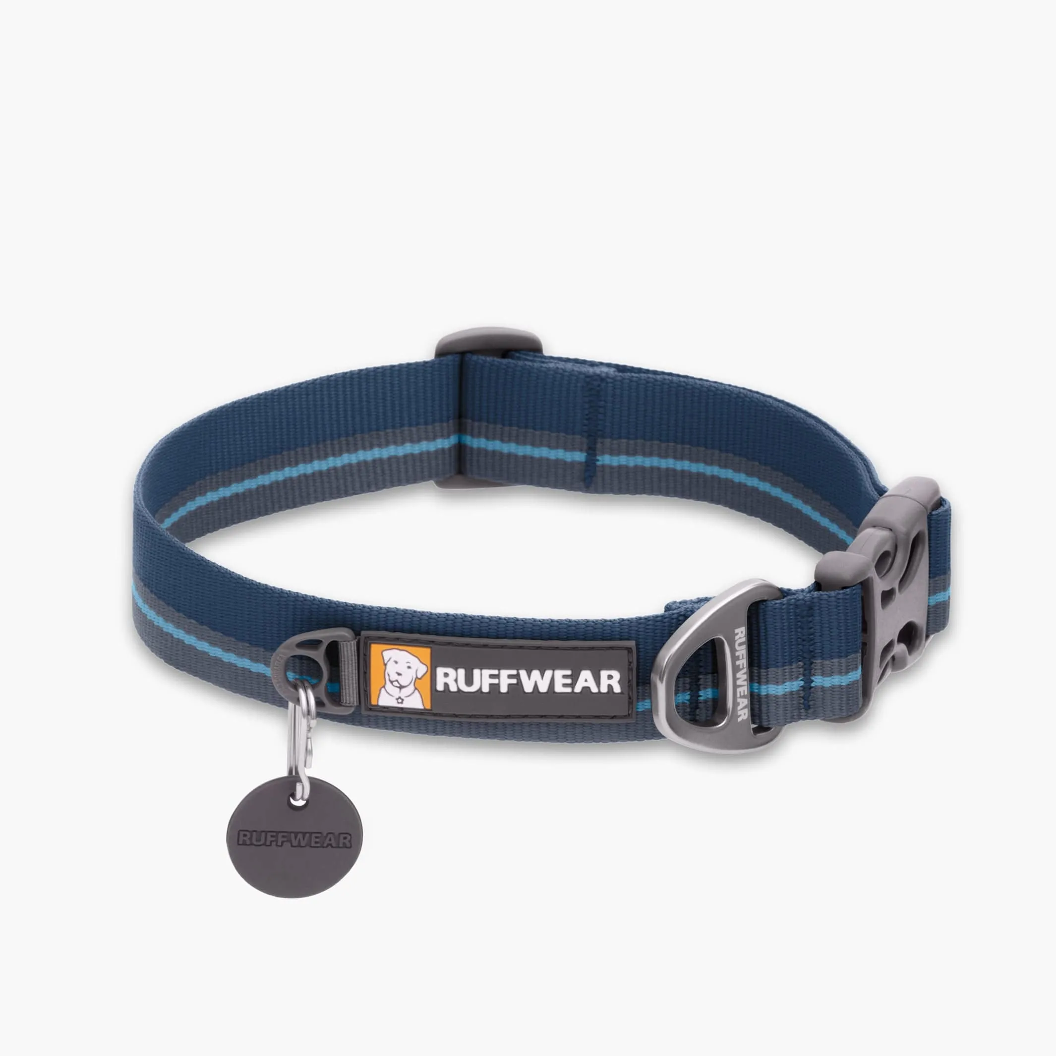 Ruffwear Flat Out Dog Collar in Blue Horizon – Durable Style for Everyday Adventures
