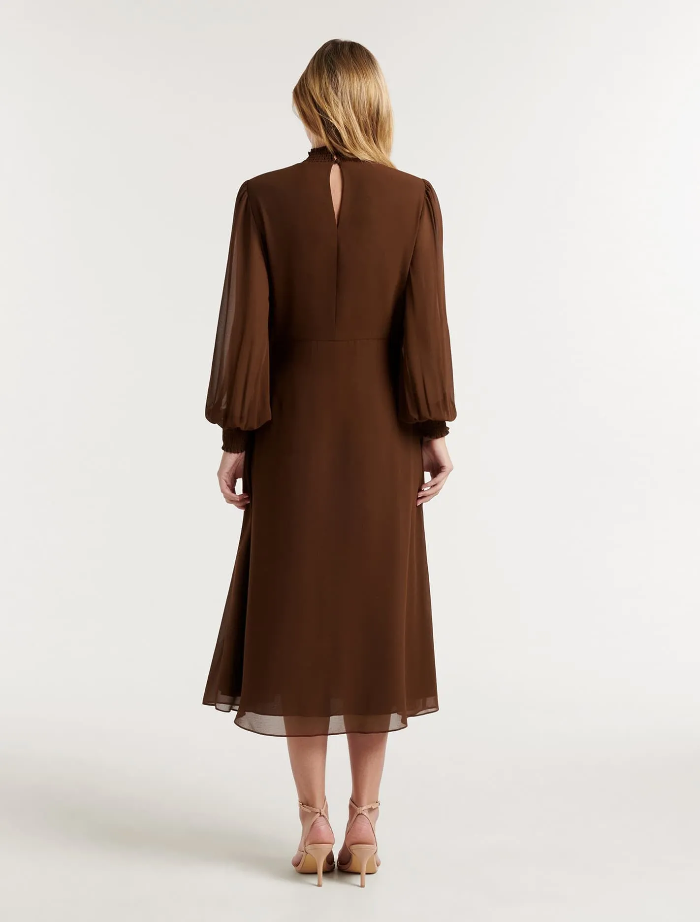 Sasha High Neck Midi Dress