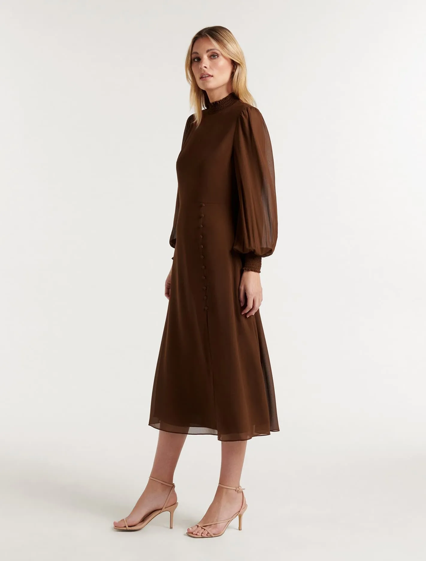 Sasha High Neck Midi Dress