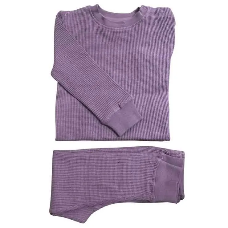 Slugs & Snails Waffle Cotton Set - Plum Jam