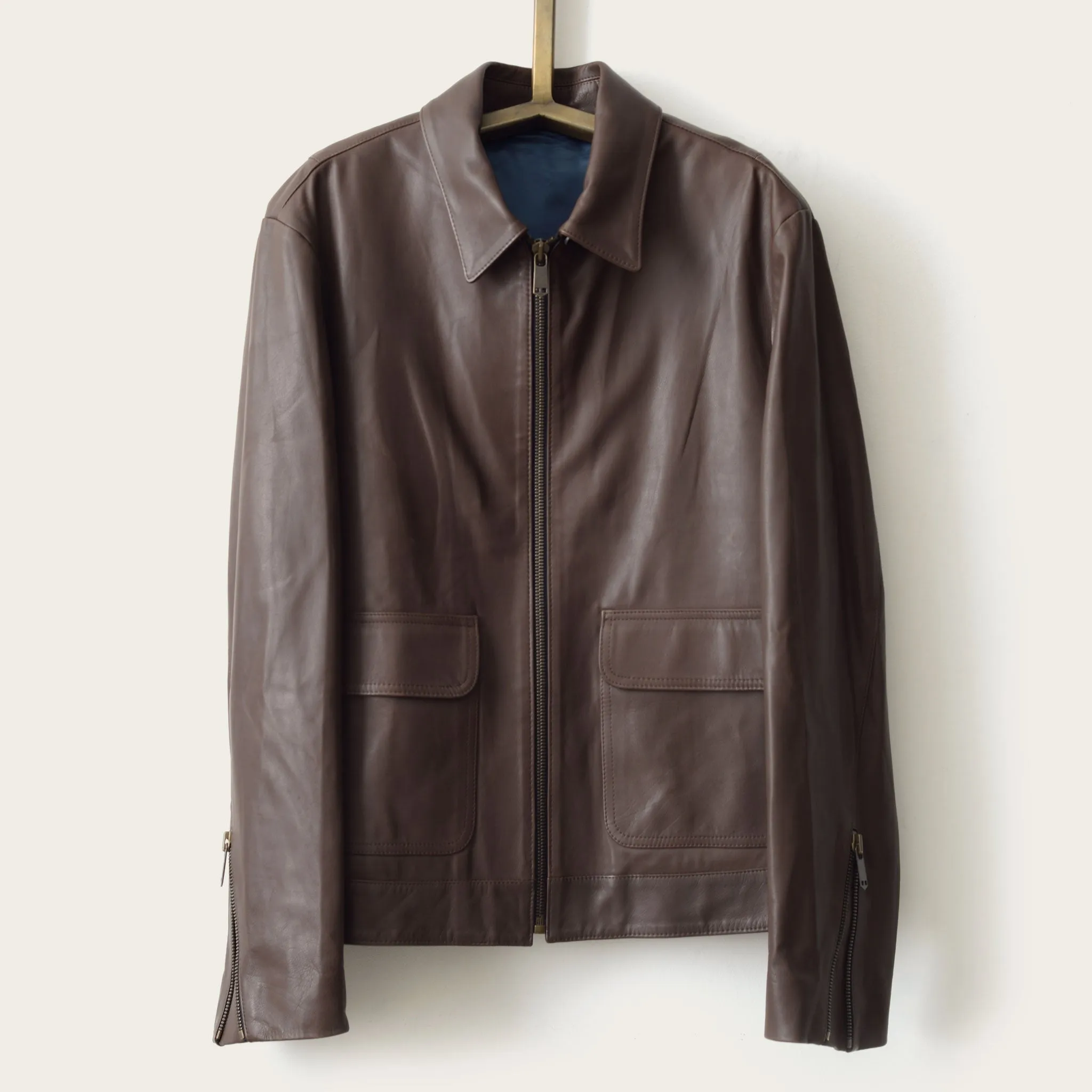 The Emmett: Brown Elton Calf with Shearling Collar