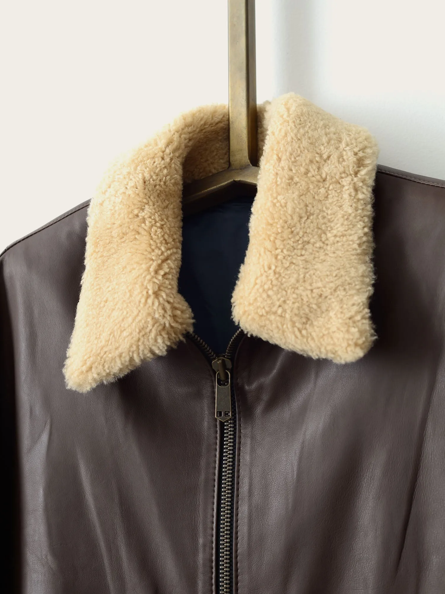The Emmett: Brown Elton Calf with Shearling Collar