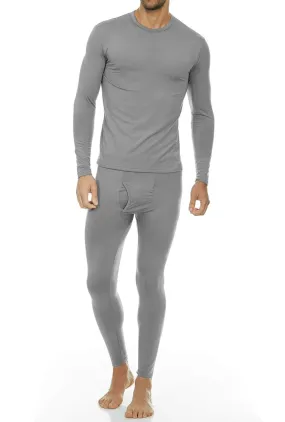 Thermajohn Long Johns Thermal Underwear for Men Fleece Lined Base Layer Set for Cold Weather (Medium, Grey)