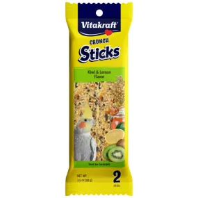 Vitakraft Crunch Sticks Kiwi & Lemon Flavor Cockatiel Treat 3.5 oz. (Pack of 2)