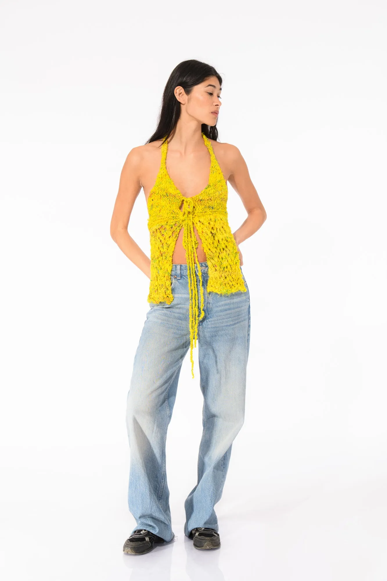 Yellow Banana Knit Top