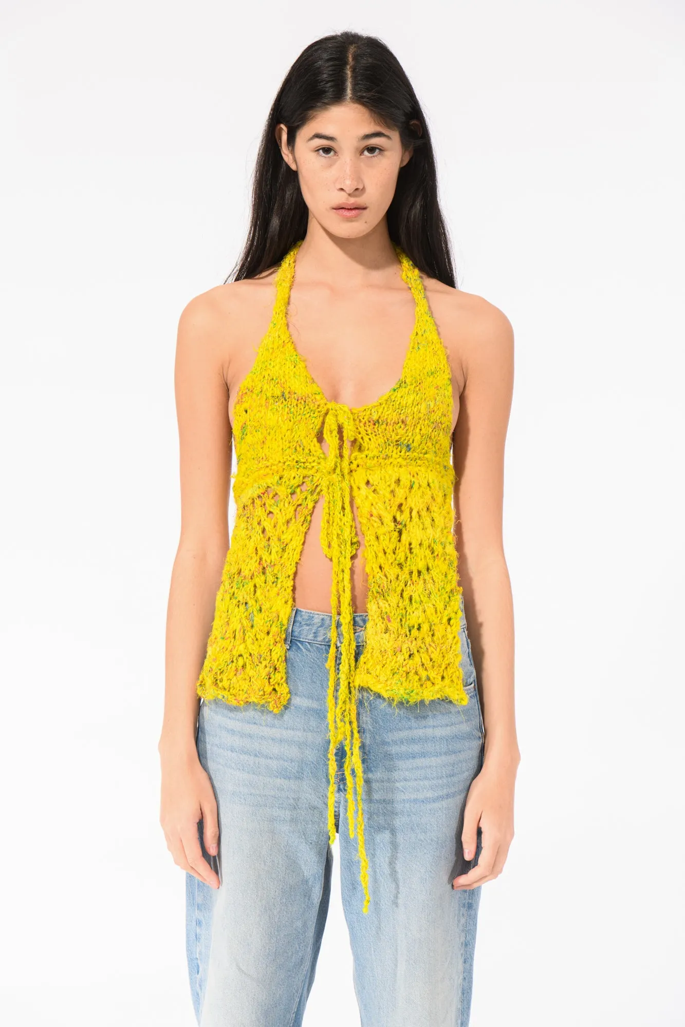 Yellow Banana Knit Top