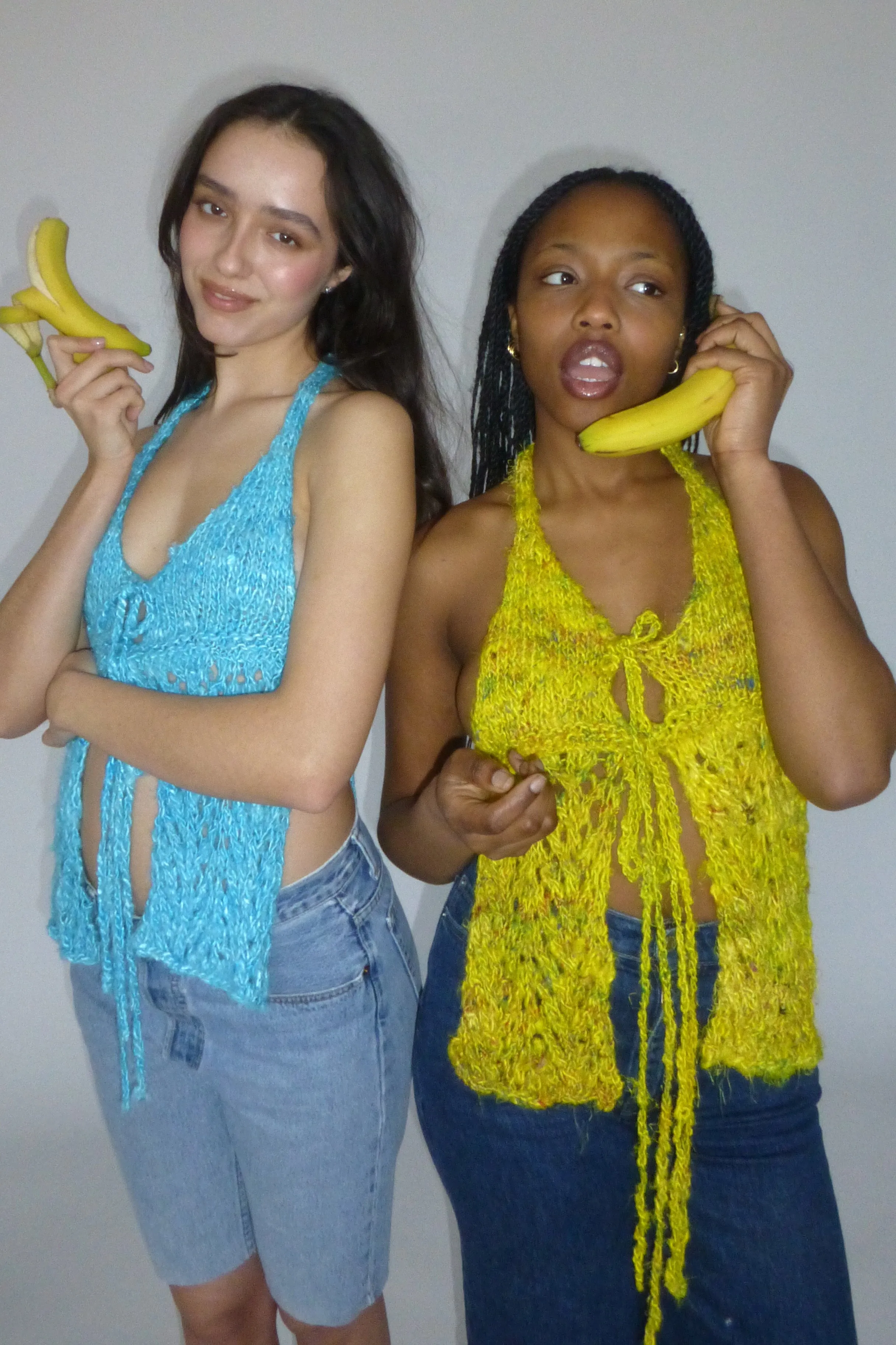 Yellow Banana Knit Top